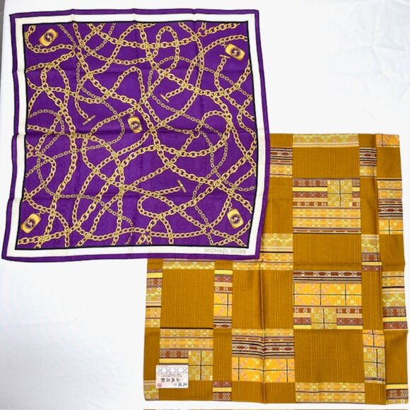 BULK  SALE 18 Handkerchiefs +2 Scarf: BURBERRY-Celine-Fendi-DAKS &  More ! (#2) - Picture 8 of 13